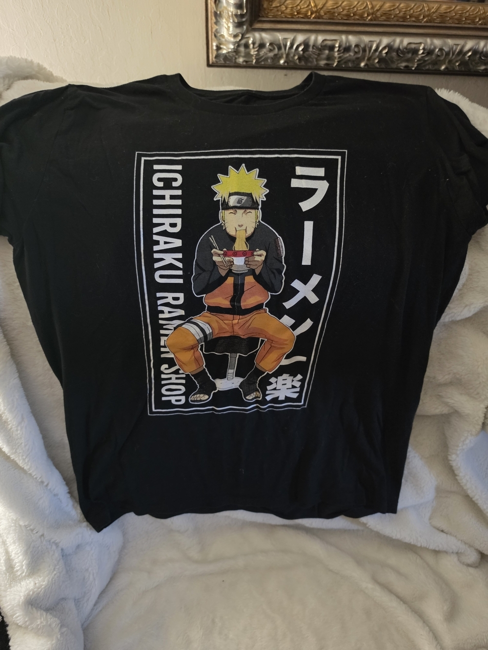 Black Graphic Naruto Ichiraku Ramen Shop T-Shirt